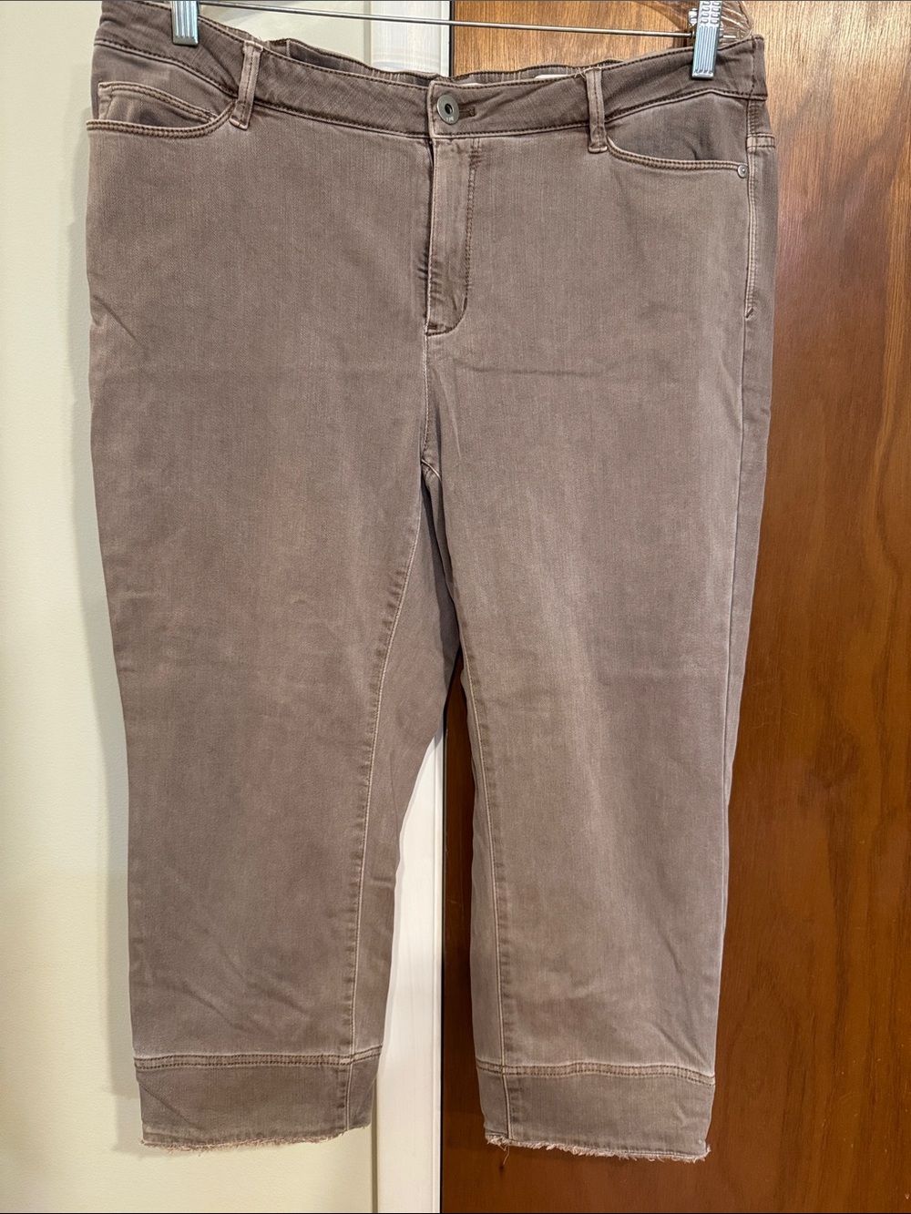 J. Jill Taupe Crop Jeans